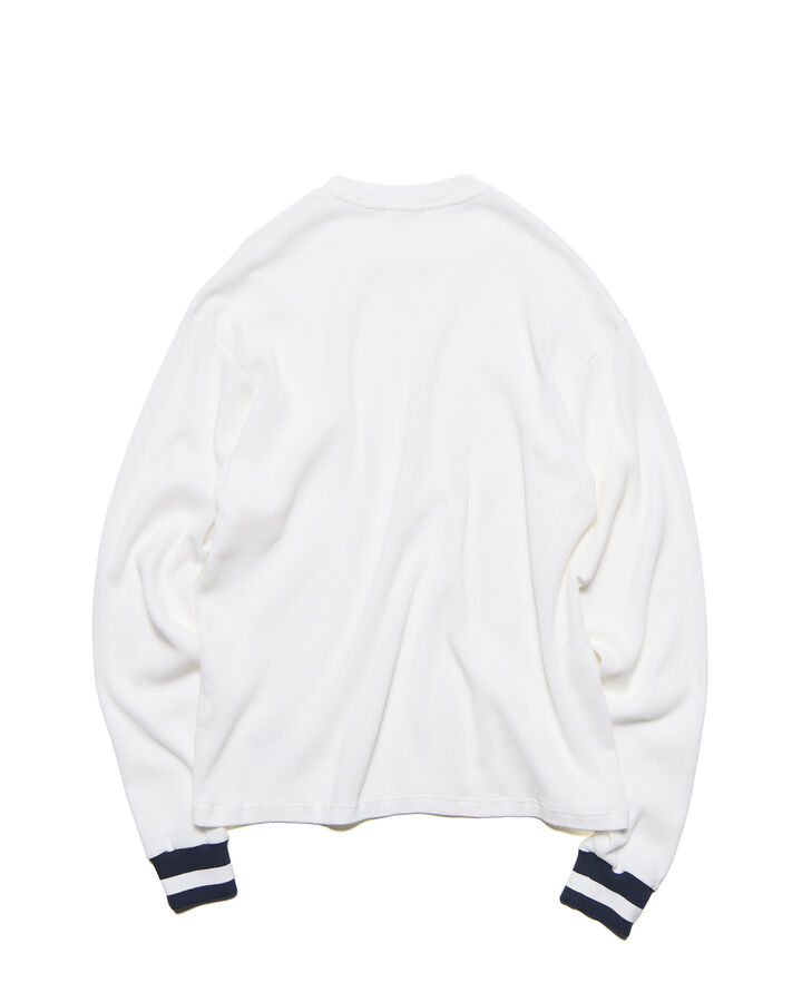 COLOR RIBBED WAFFLE CREWNECK TOP,F, medium image number 1