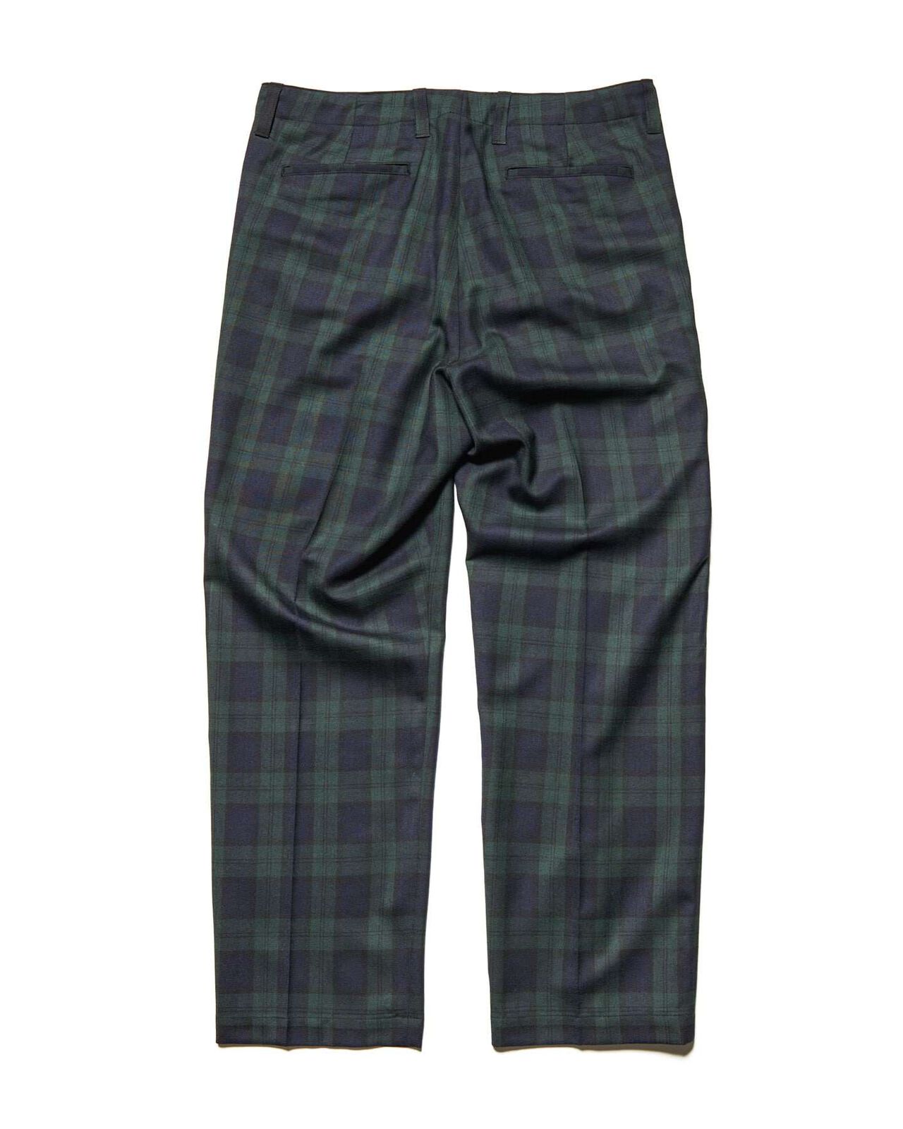 STRETCH WOOL SIDE POCKET TAPERED PANTS,GREEN, large image number 2