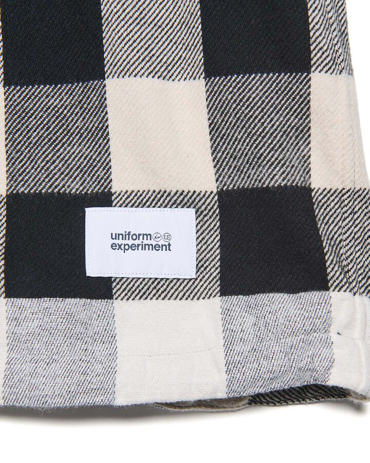 LINE FLANNEL CHECK DRAWCORD SHIRT,BLACK, medium image number 3