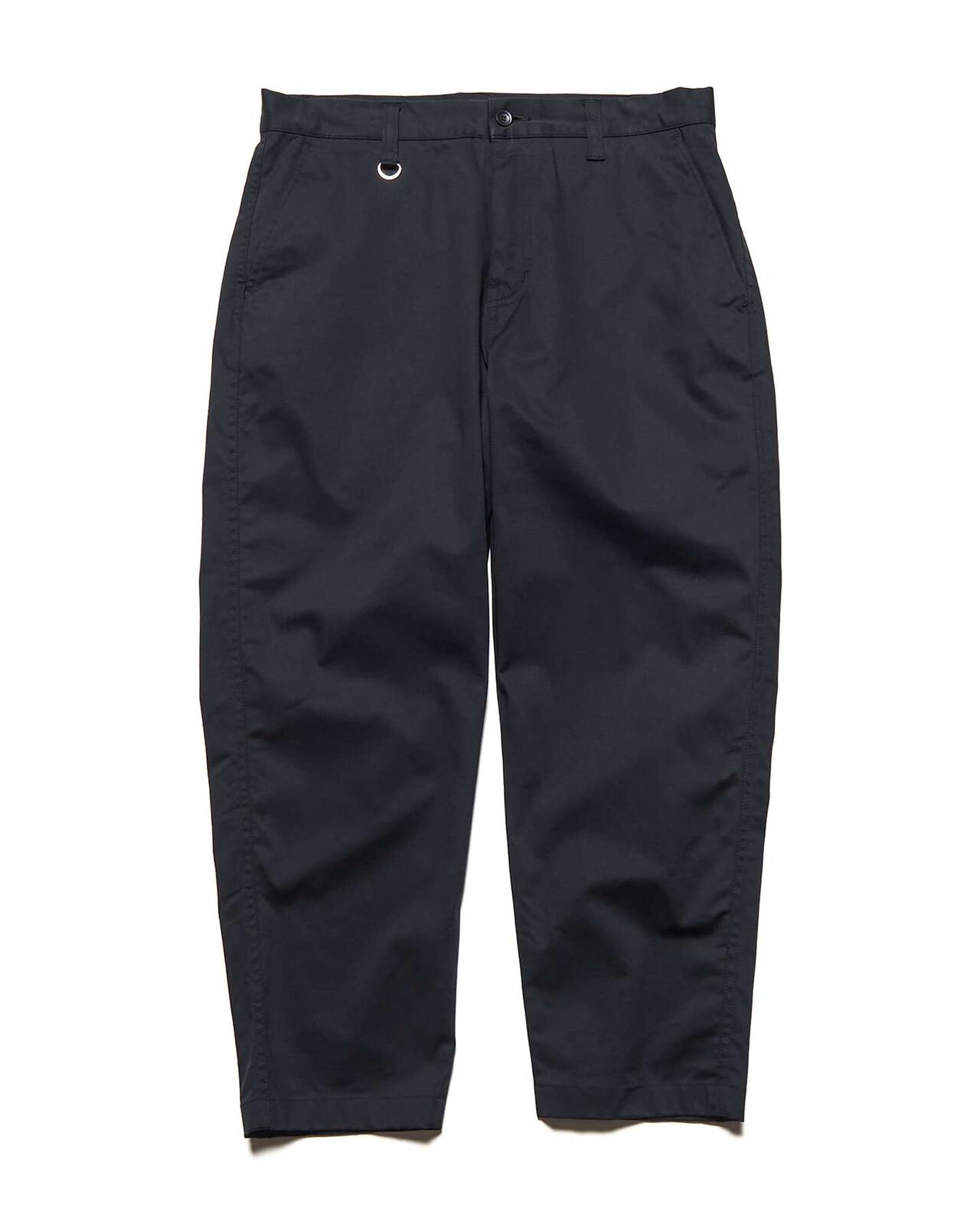 STRETCH TWILL WIDE CROPPED PANTS,BLACK, large image number 0