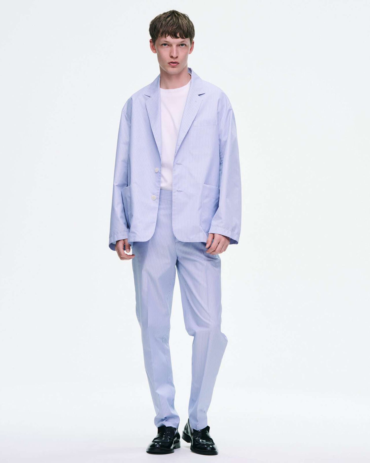 BROADCLOTH WIDE EASY JACKET,LIGHT BLUE, large image number 6