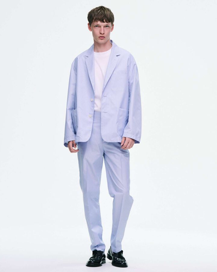 BROADCLOTH WIDE EASY JACKET,LIGHT BLUE, medium image number 6