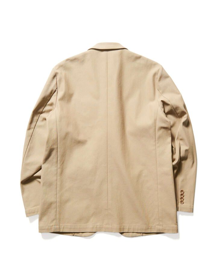 HIGH TWISTED WASHER COTTON SERGE 2BUTTON JACKET,BEIGE, medium image number 1
