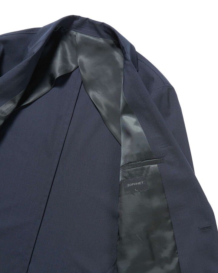 SUMMER STRETCH WOOL STANDARD 2BUTTON JACKET,NAVY, medium image number 3