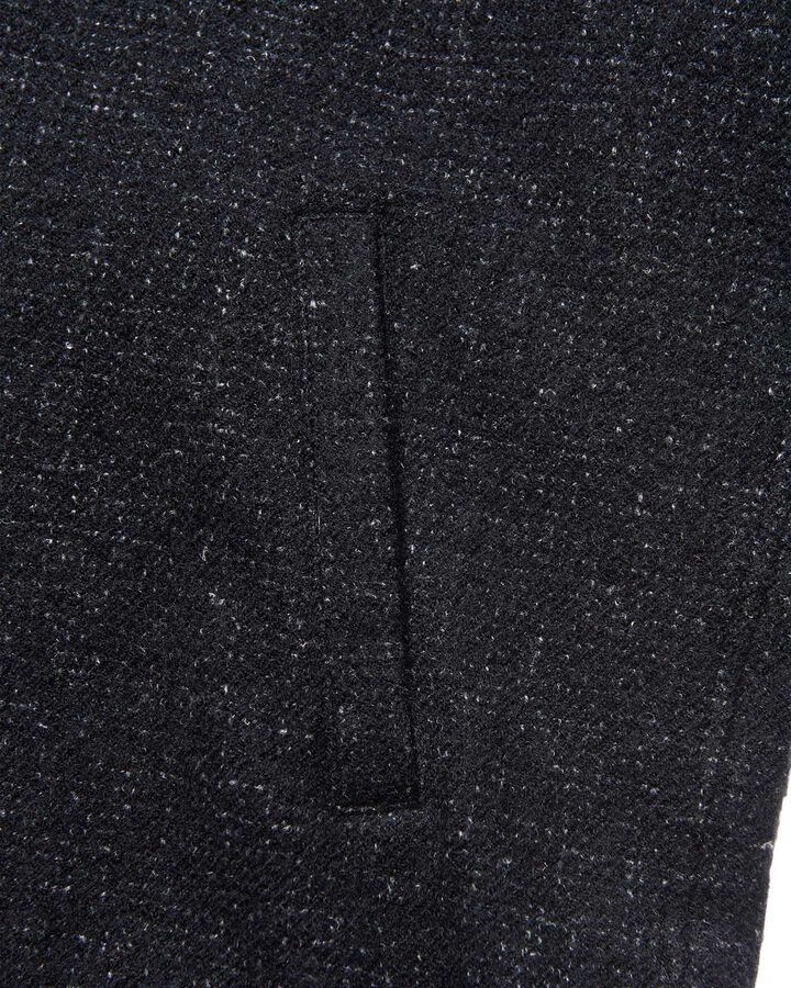 LINEN WOOL HOODED SHIRT,BLACK, medium image number 4