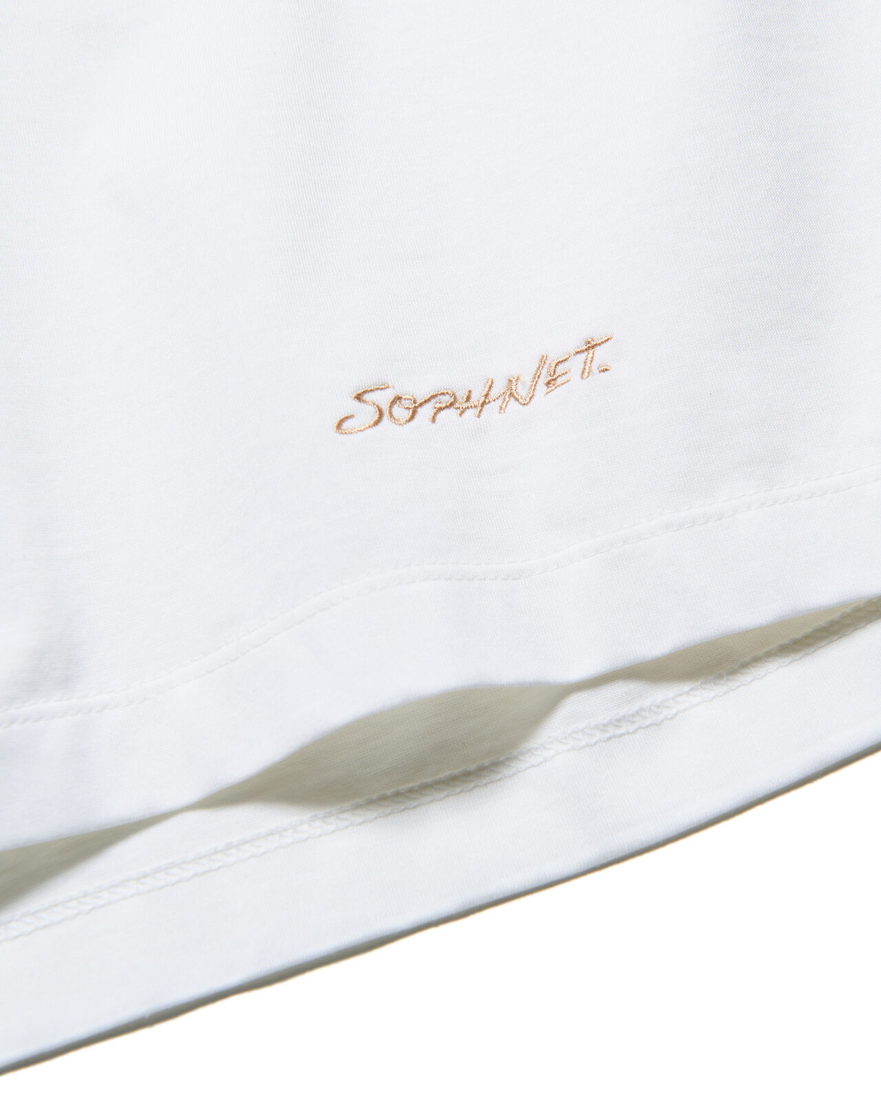 LUSTER COTTON DOUBLE RIB WIDE TEE,WHITE, large image number 3