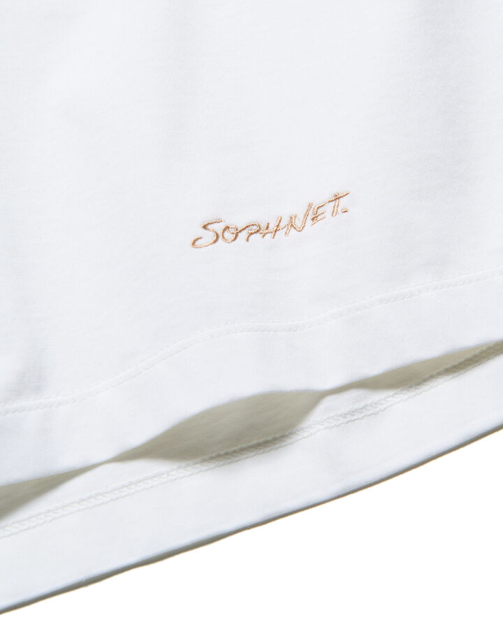 LUSTER COTTON DOUBLE RIB WIDE TEE,WHITE, medium image number 3