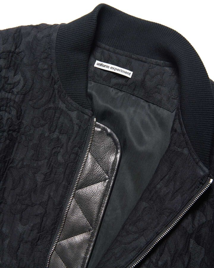 JACQUARD SHORT BLOUSON,BLACK, medium image number 2