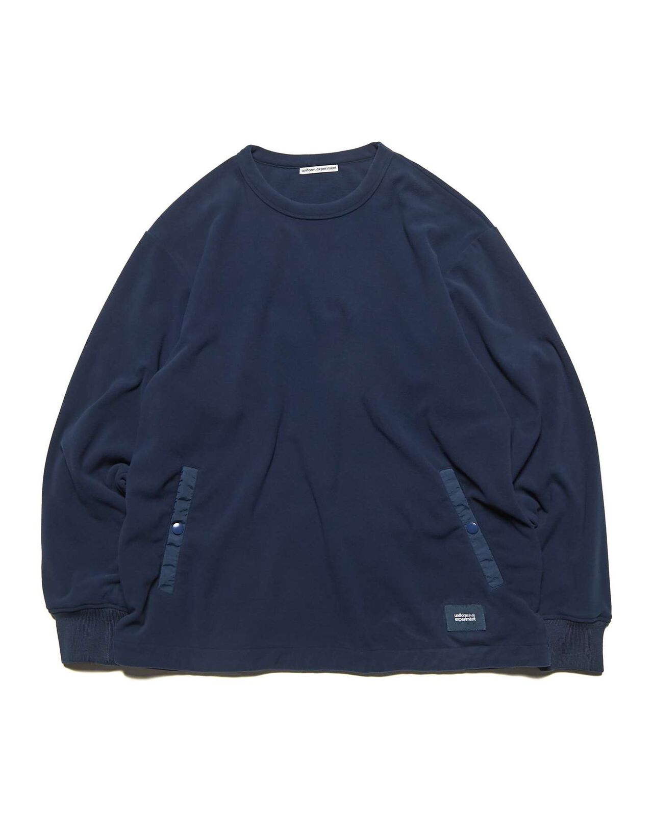 FLEECE CREWNECK TOP,NAVY, large image number 0