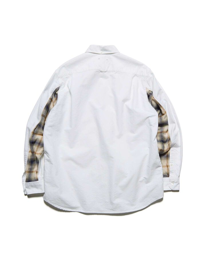 CHECK PANELED B.D SHIRT,WHITE, medium image number 1