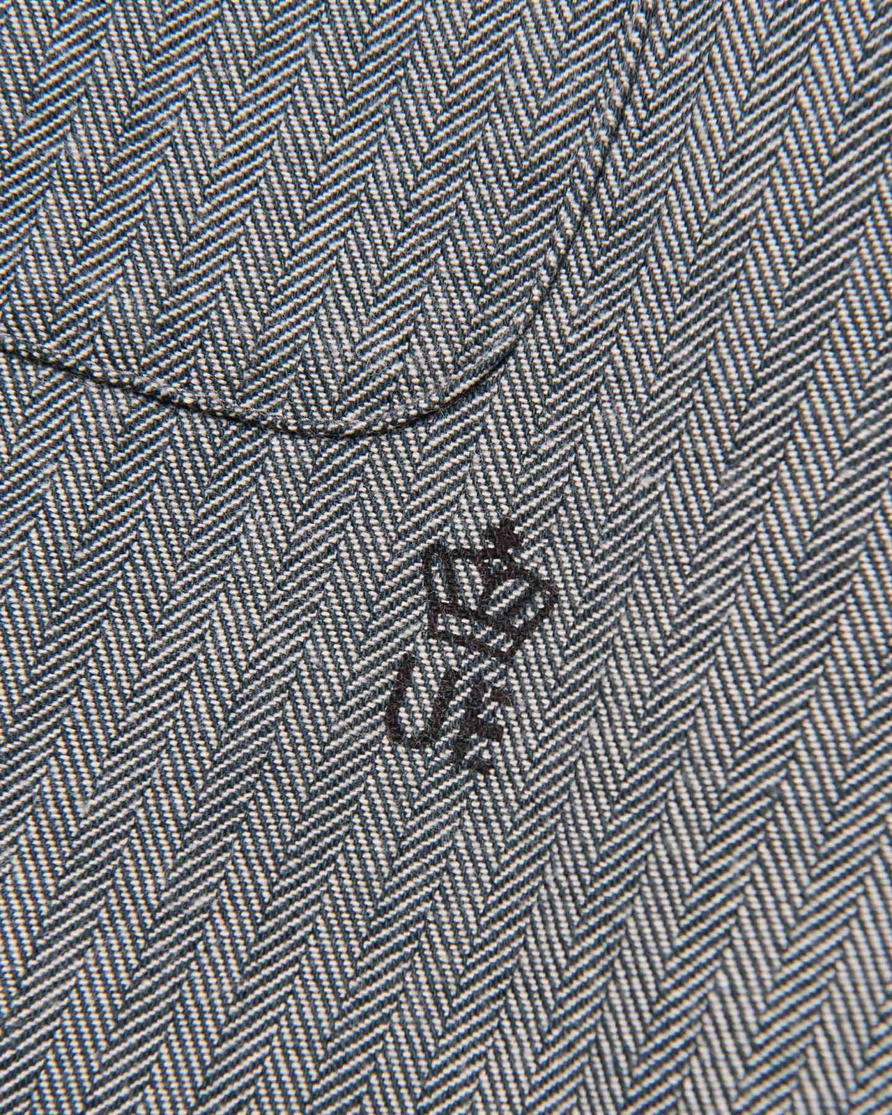 SELVAGE HERRINGBONE SHIRT,CHARCOAL GRAY, large image number 4