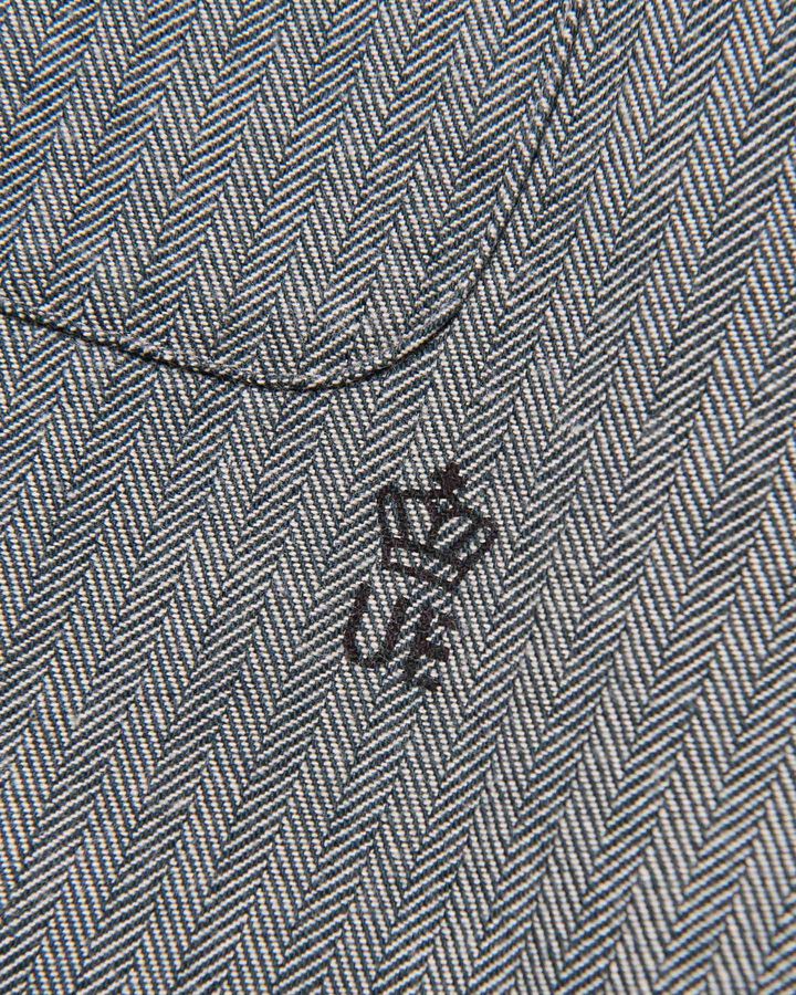 SELVAGE HERRINGBONE SHIRT,CHARCOAL GRAY, medium image number 4