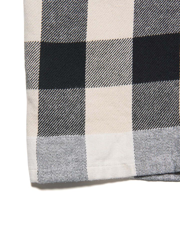 LINE FLANNEL CHECK EASY PANTS,BLACK, medium image number 4