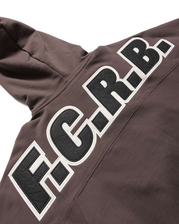 BIG LOGO BAGGY SWEAT HOODIE,BROWN, medium image number 3