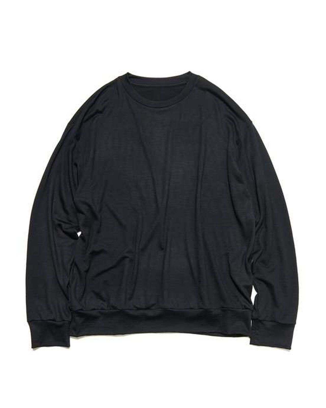 WASHABLE WOOL L/S TOP,BLACK, large image number 0