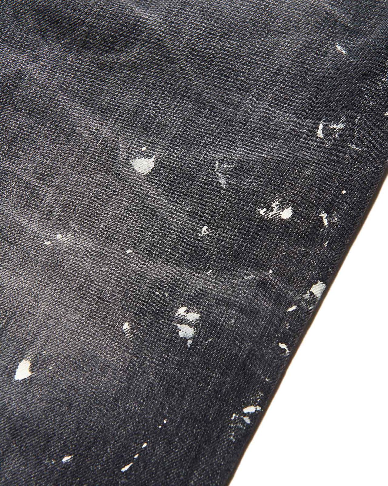 DAMAGED TAPERED-FIT JEANS,BLACK, large image number 4