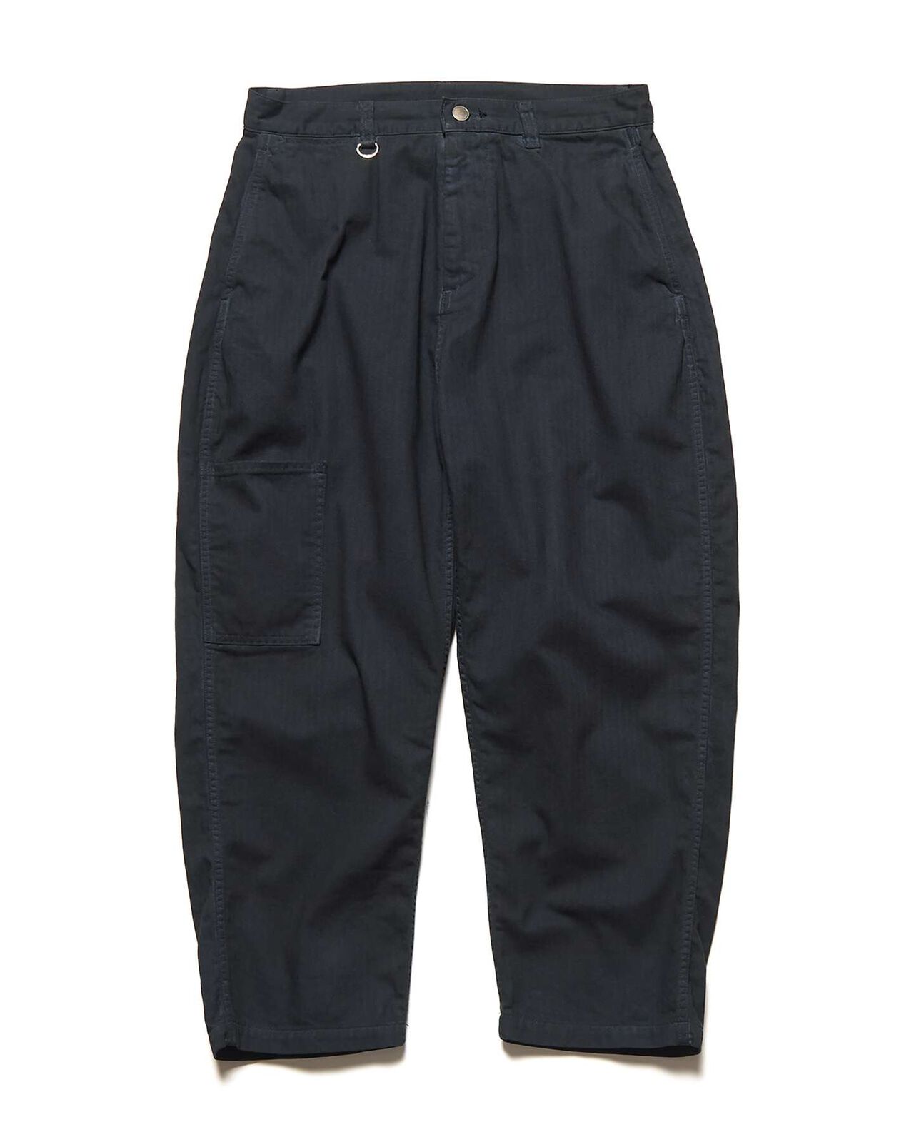 DAMAGED WIDE CROPPED PANTS,BLACK, large image number 0