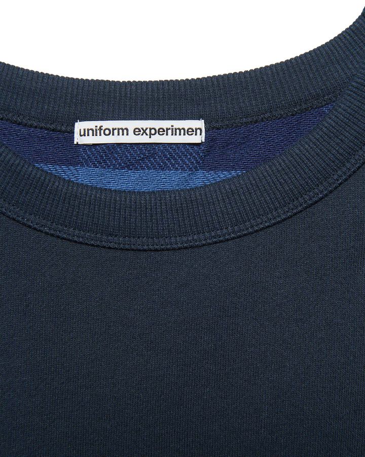 LINE FLANNEL CHECK PANELED CREWNECK TOP,BLUE, medium image number 2