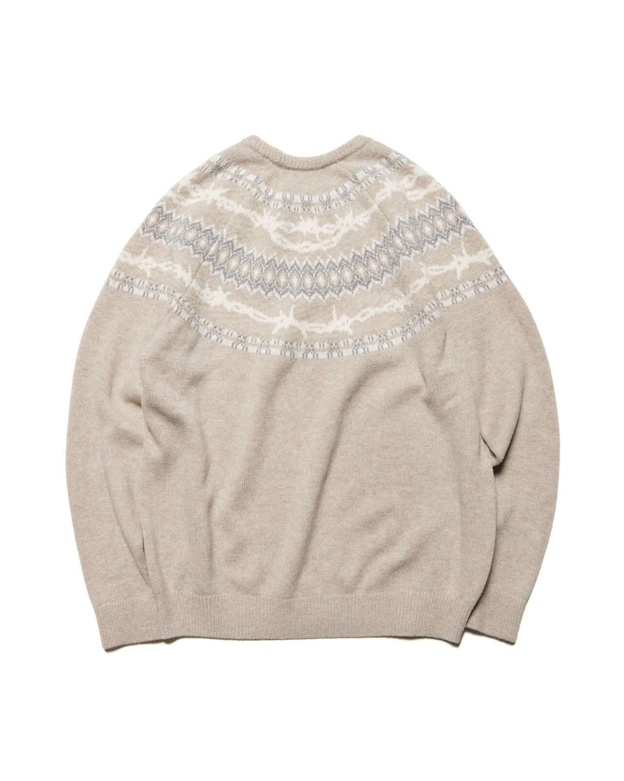 ENTANGLED NORDIC SWEATER,BEIGE, large image number 1