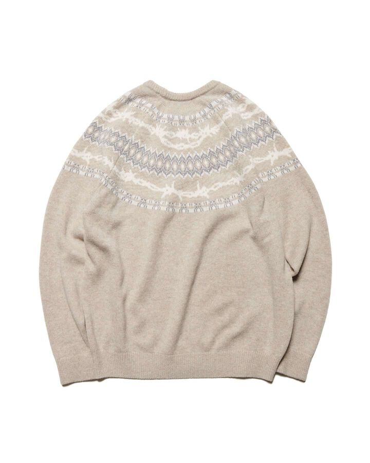 ENTANGLED NORDIC SWEATER,BEIGE, medium image number 1