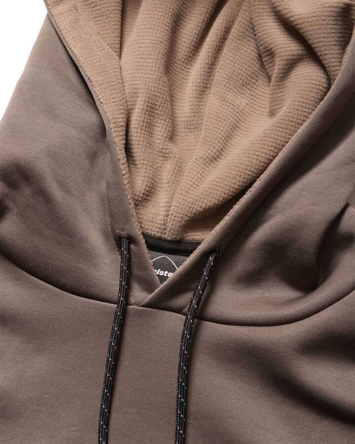 STRETCH FLEECE HOODIE,MOCHA, medium image number 2