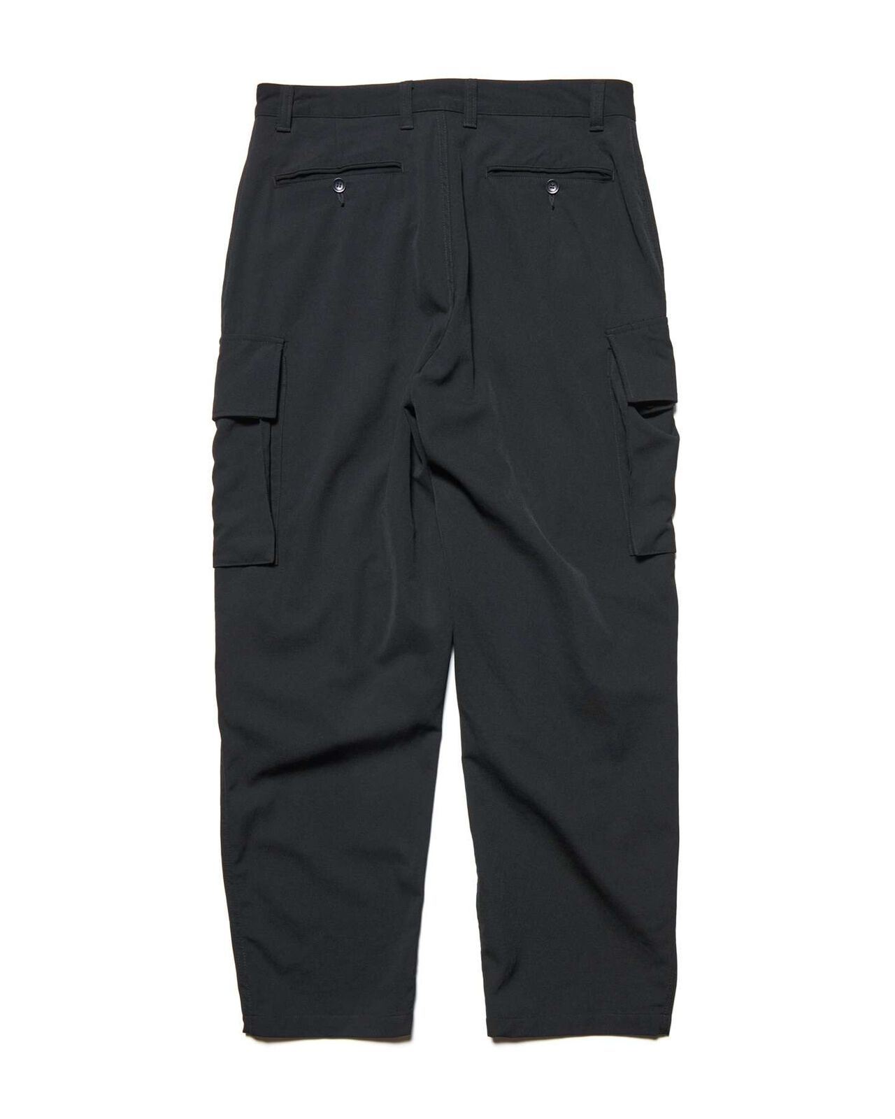 WASHER WOOL MILITARY CARGO PANTS,BLACK, large image number 1
