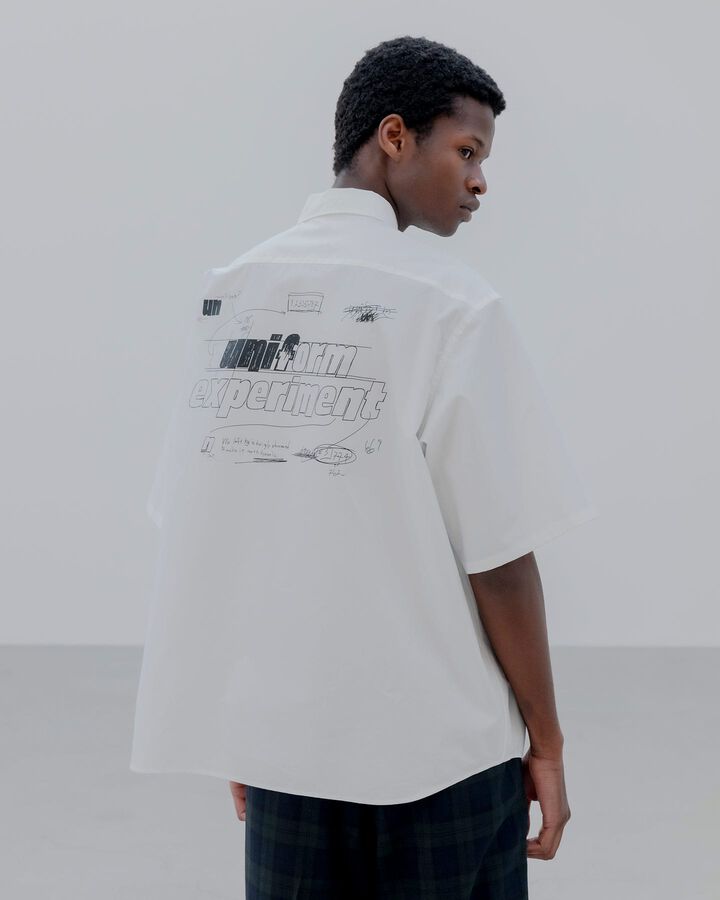 IN-PROCESS PRINT S/S SHIRT,WHITE, medium image number 4