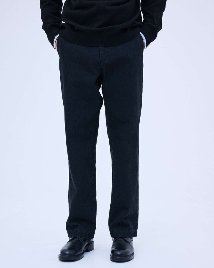 WASHED DENIM STRAIGHT PANTS,INDIGO, medium image number 5