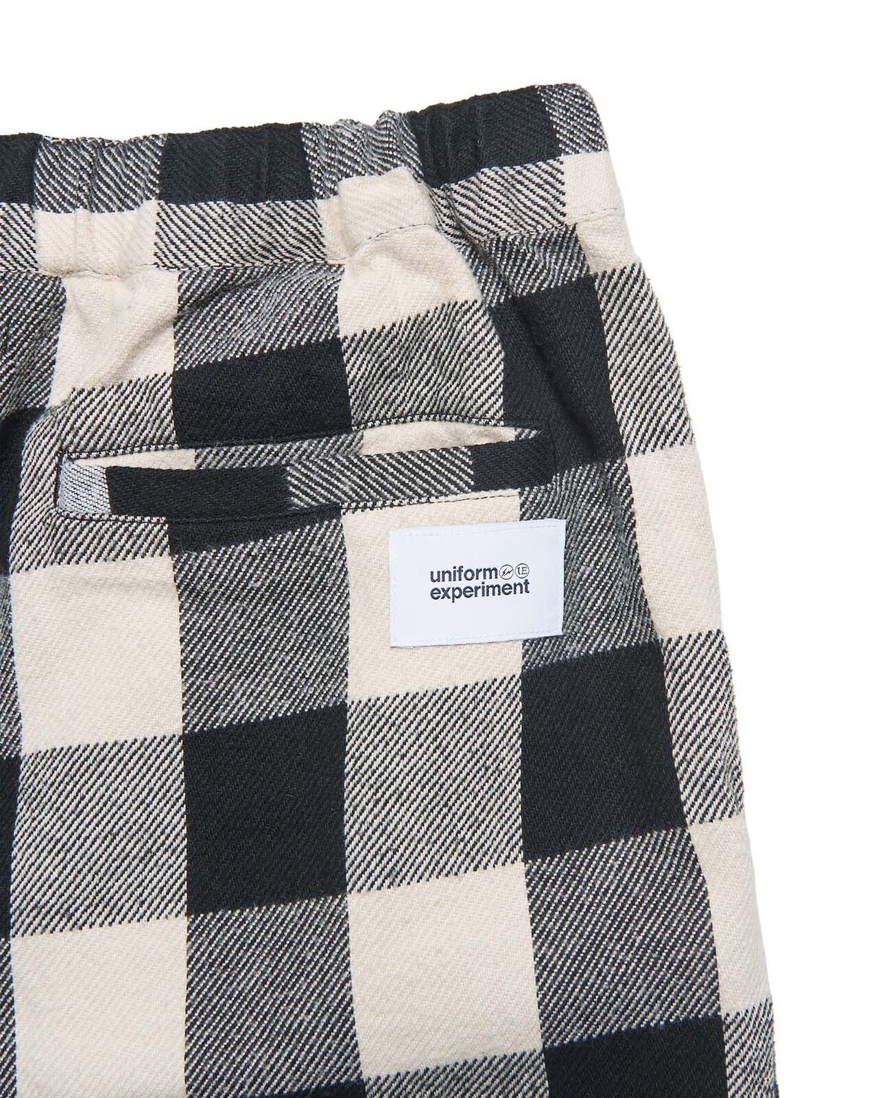 LINE FLANNEL CHECK EASY PANTS,BLACK, large image number 2