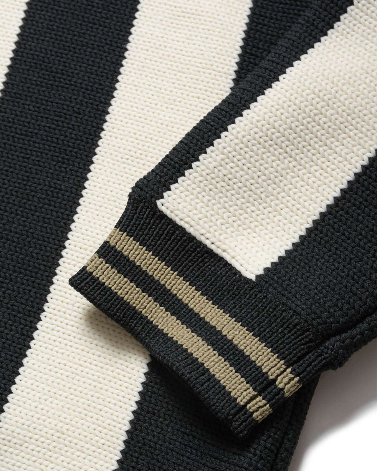 STRIPE KNIT SHIRT,BLACK, large image number 3