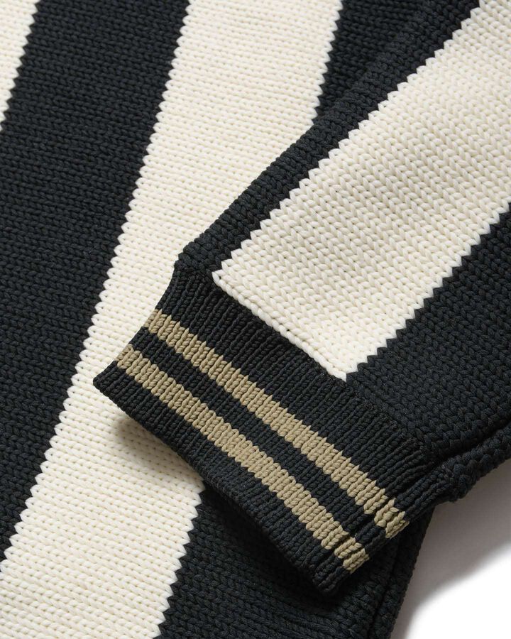 STRIPE KNIT SHIRT,BLACK, medium image number 3