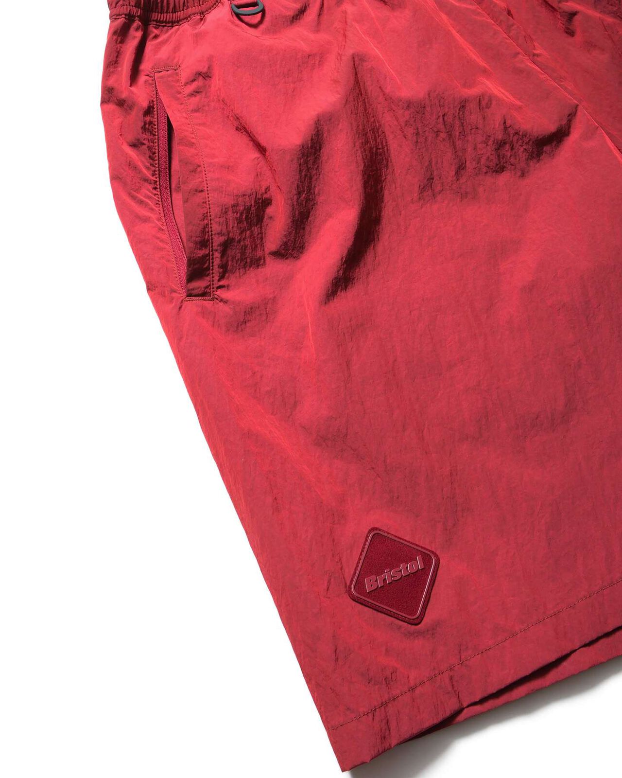 BIG LOGO NYLON EASY SHORTS,RED, large image number 4