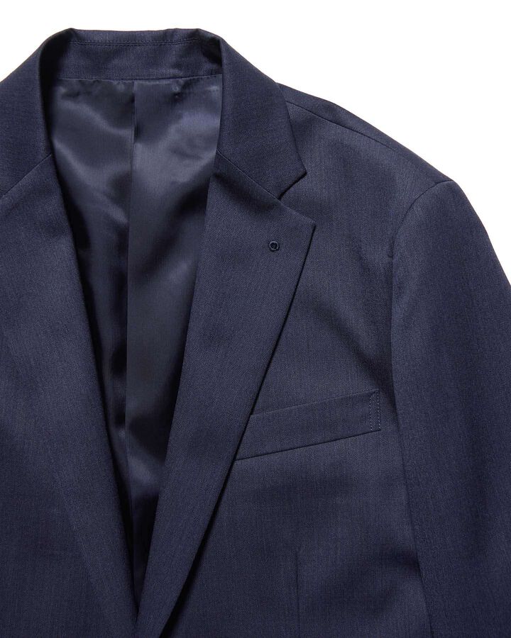 WOOL GABARDINE STANDARD 2-BUTTON JACKET,NAVY, medium image number 2