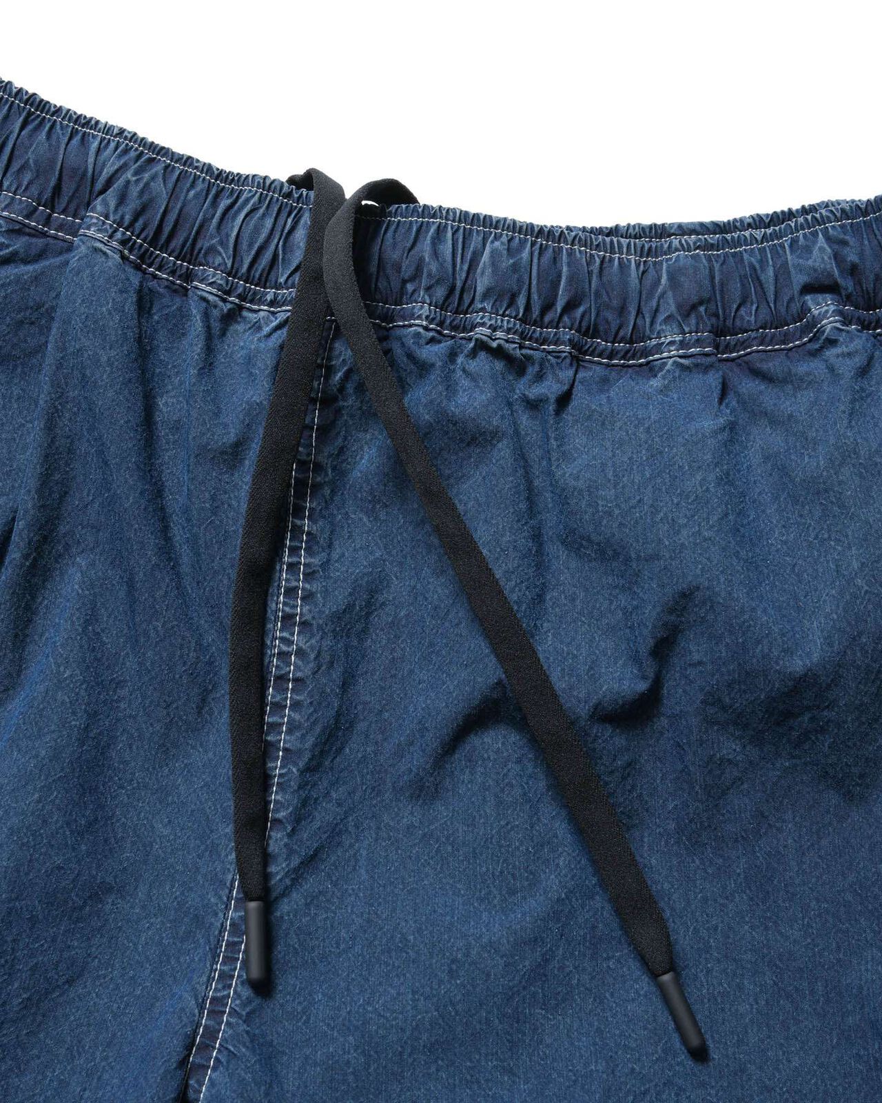 WASHED CRISP DENIM EASY SHORTS,INDIGO, large image number 3