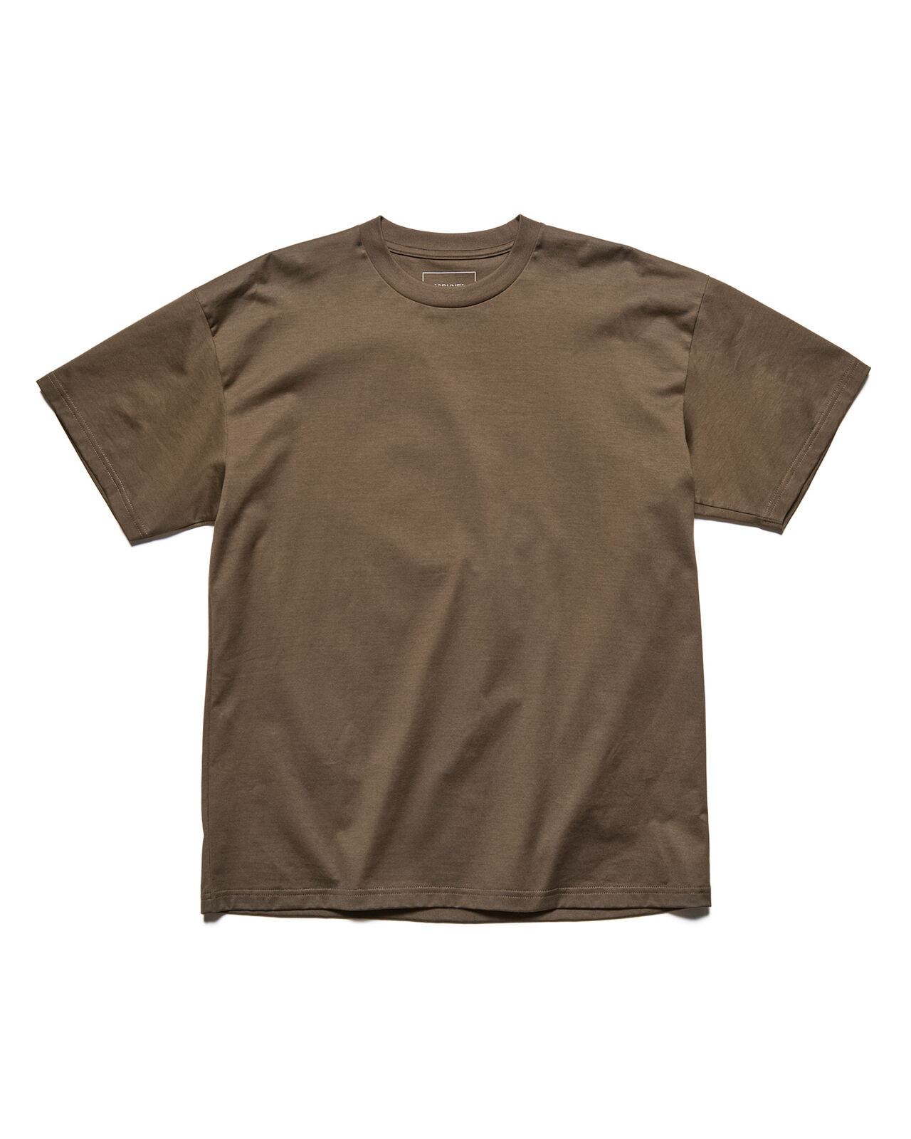 LUSTER COTTON ESSENTIAL TEE,BROWN, large image number 0