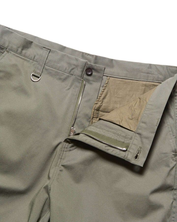 STRETCH TWILL WIDE CROPPED PANTS,KHAKI, medium image number 2