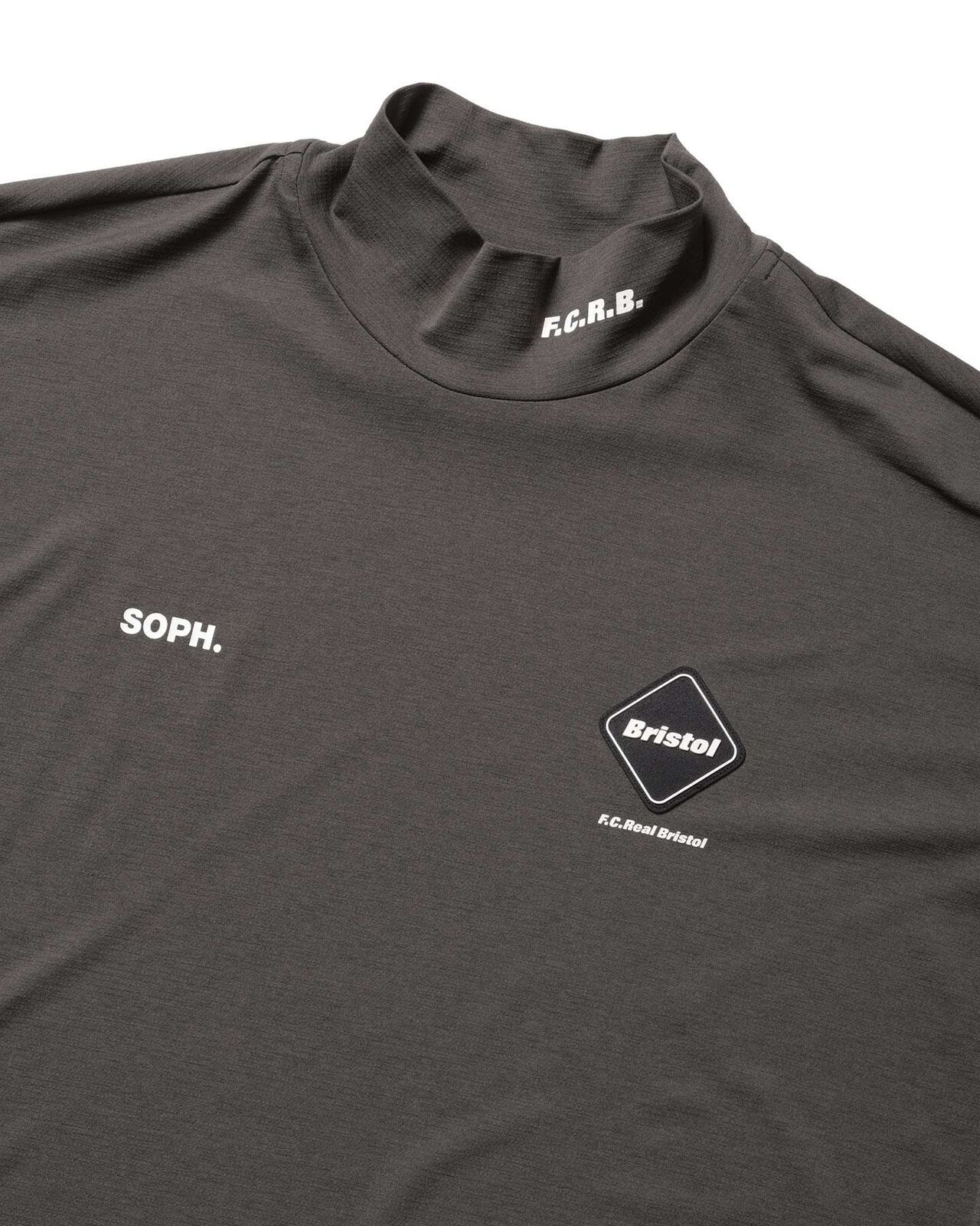 L/S MOCKNECK TOP,CHARCOAL GRAY, large image number 2