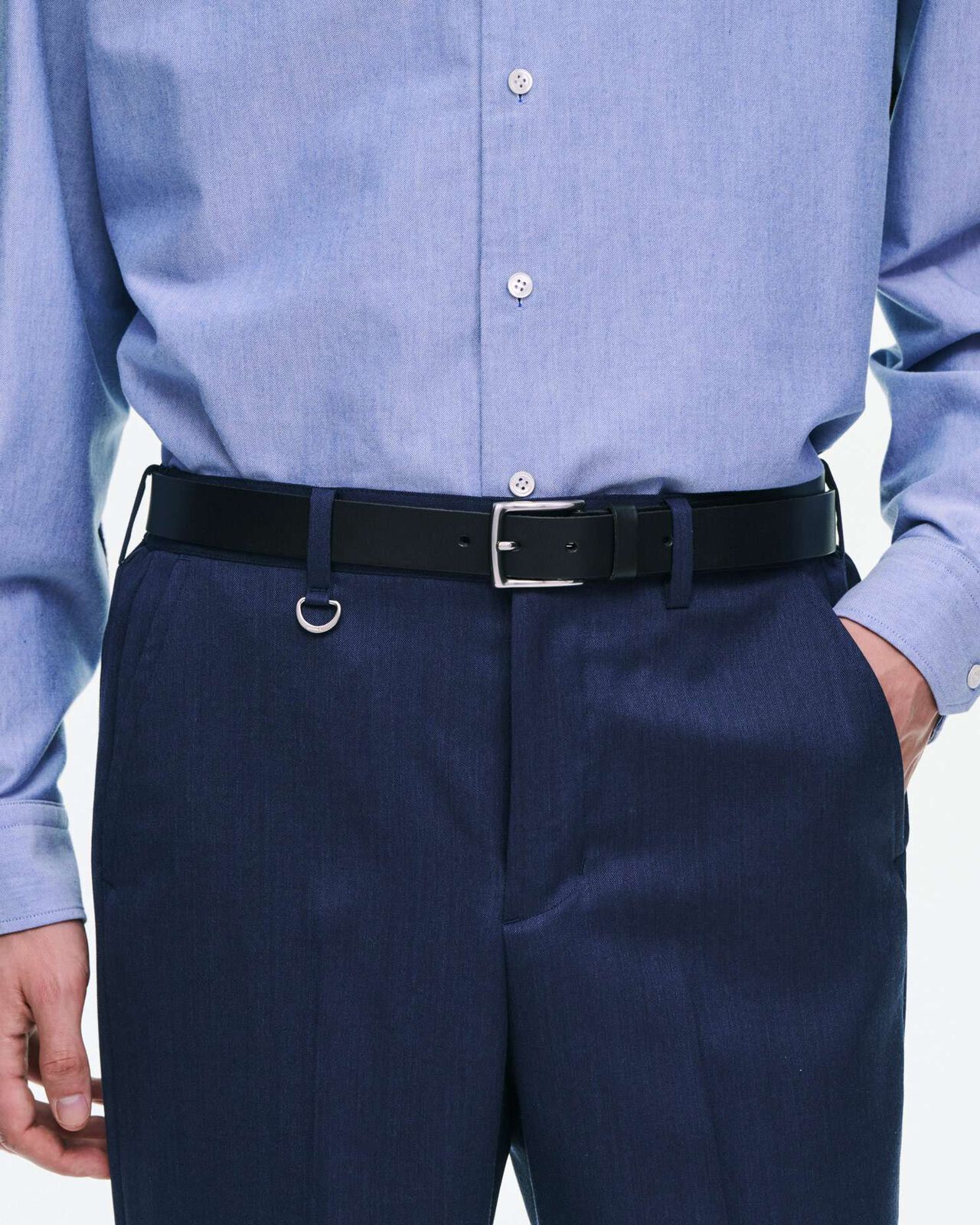 STANDARD LEATHER BELT,BLACK, large image number 4