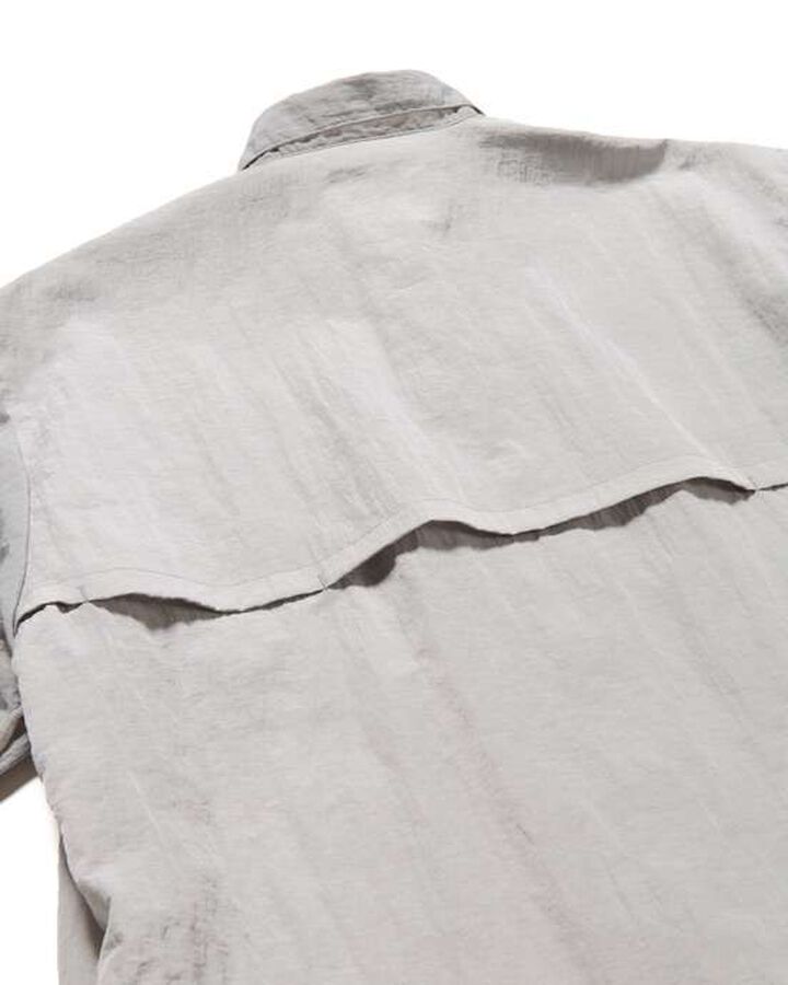 CRYSTAL NYLON VENTILATION SHIRT,GRAY, medium image number 2