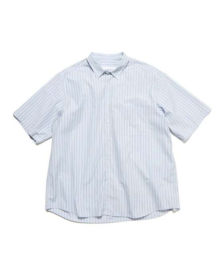 STRIPE RELAX FIT S/S SHIRT,BLUESTRIPE, medium