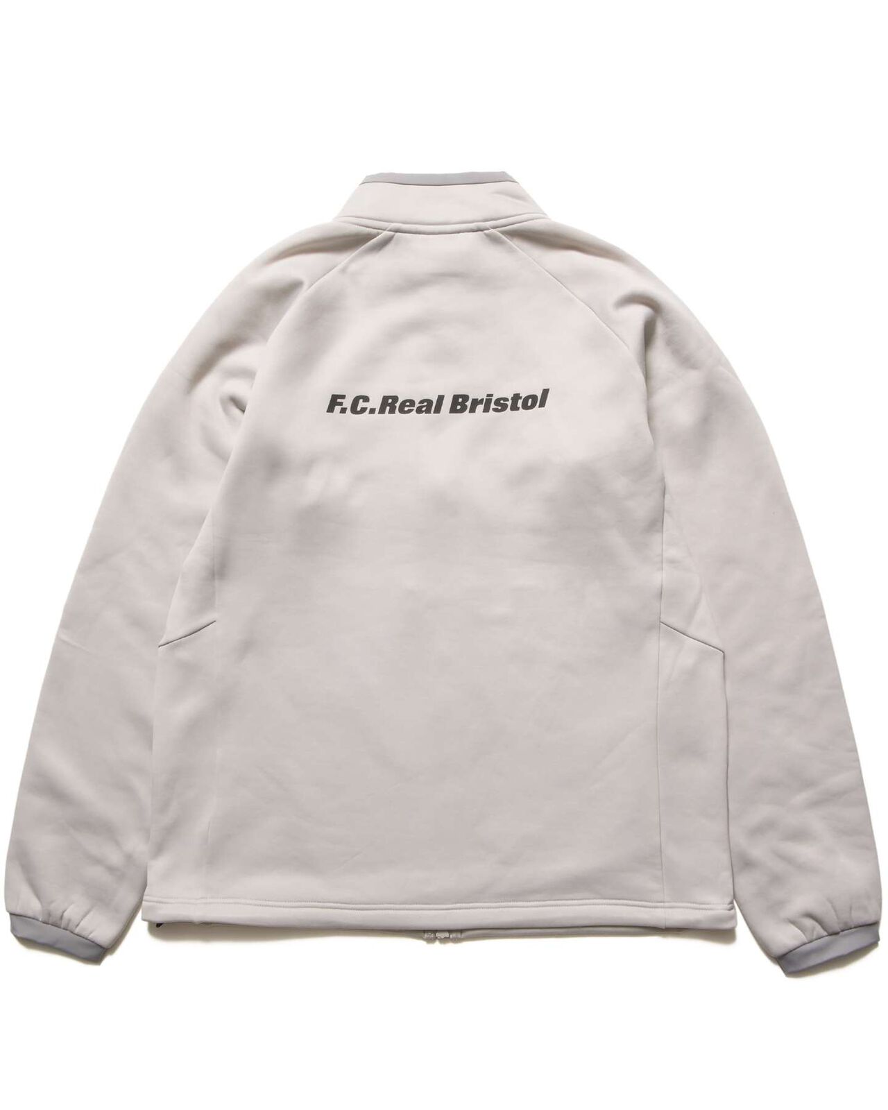 STRETCH FLEECE STAND COLLAR BLOUSON,LIGHT GRAY, large image number 0