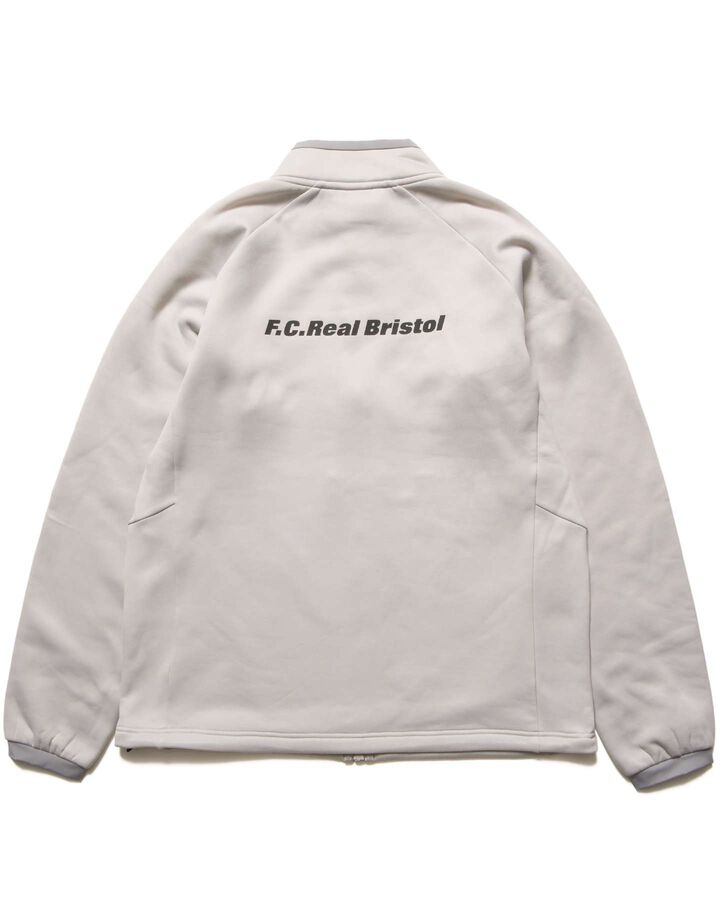 STRETCH FLEECE STAND COLLAR BLOUSON,LIGHT GRAY, medium