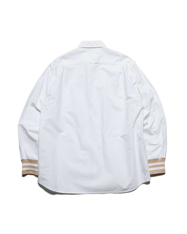 RIBBED REGULAR COLLAR SHIRT,WHITE, medium image number 1