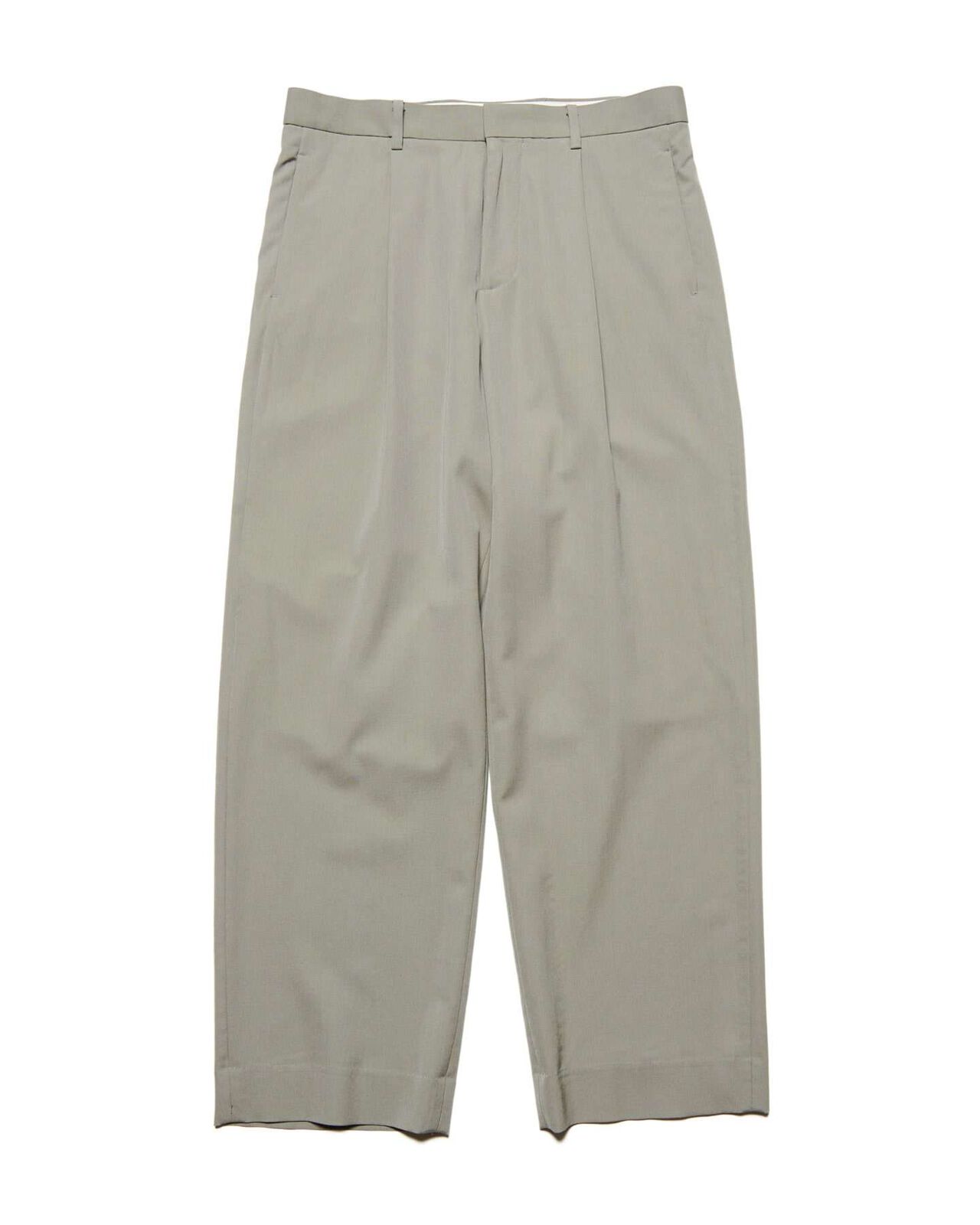 WASHER WOOL RELAX-FIT TUCK SLACKS,KHAKI, large image number 0