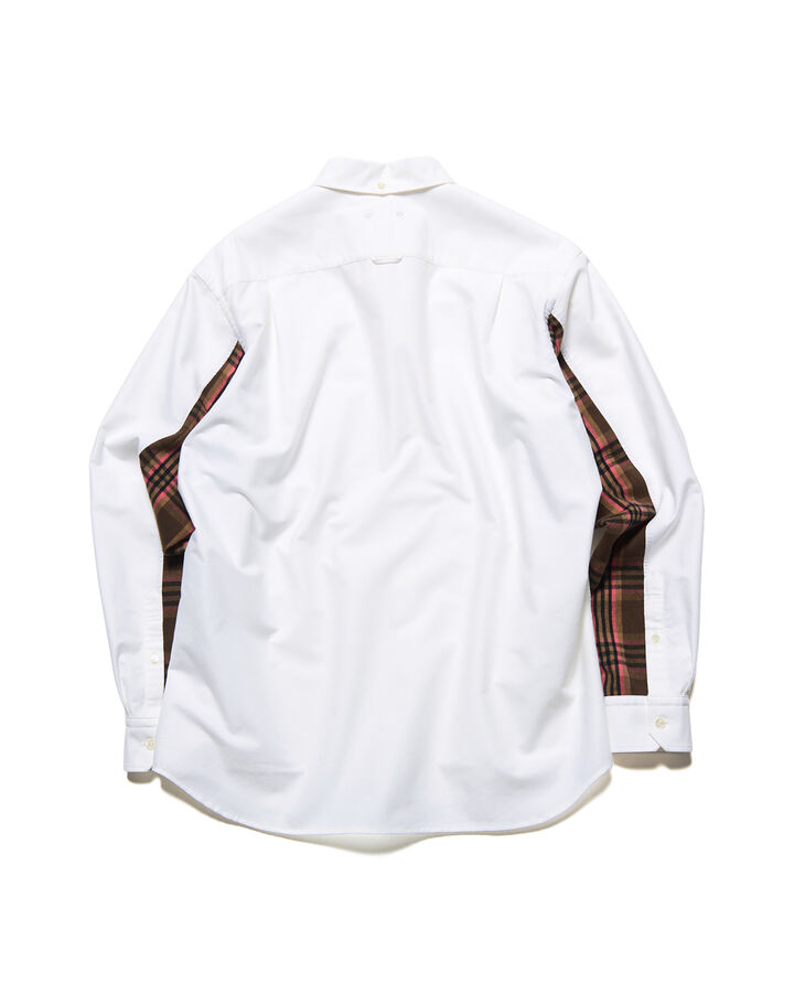 CHECK PANELED B.D SHIRT,WHITE, medium image number 1