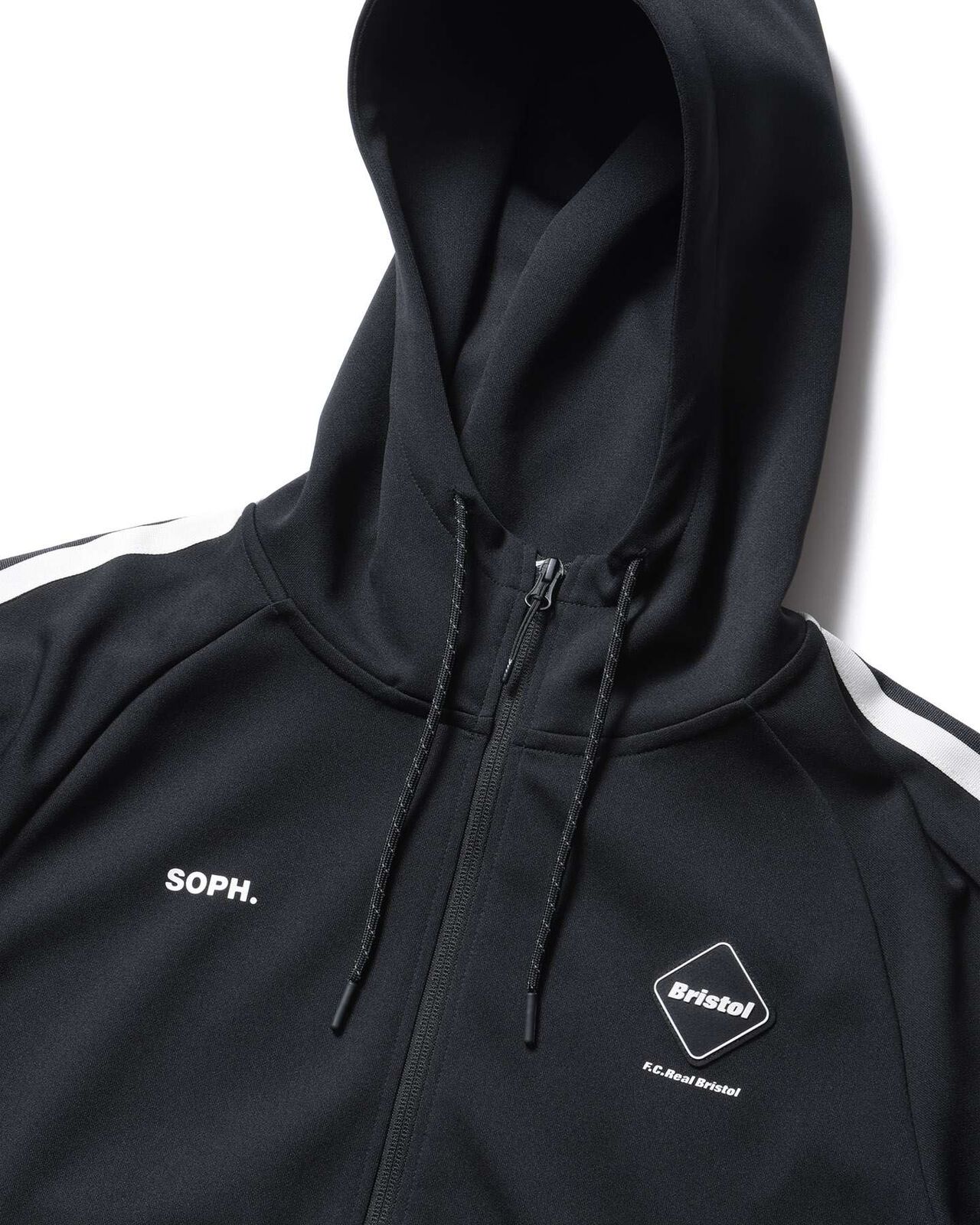 TRAINING TRACK ZIP-UP HOODIE,BLACK, large image number 2