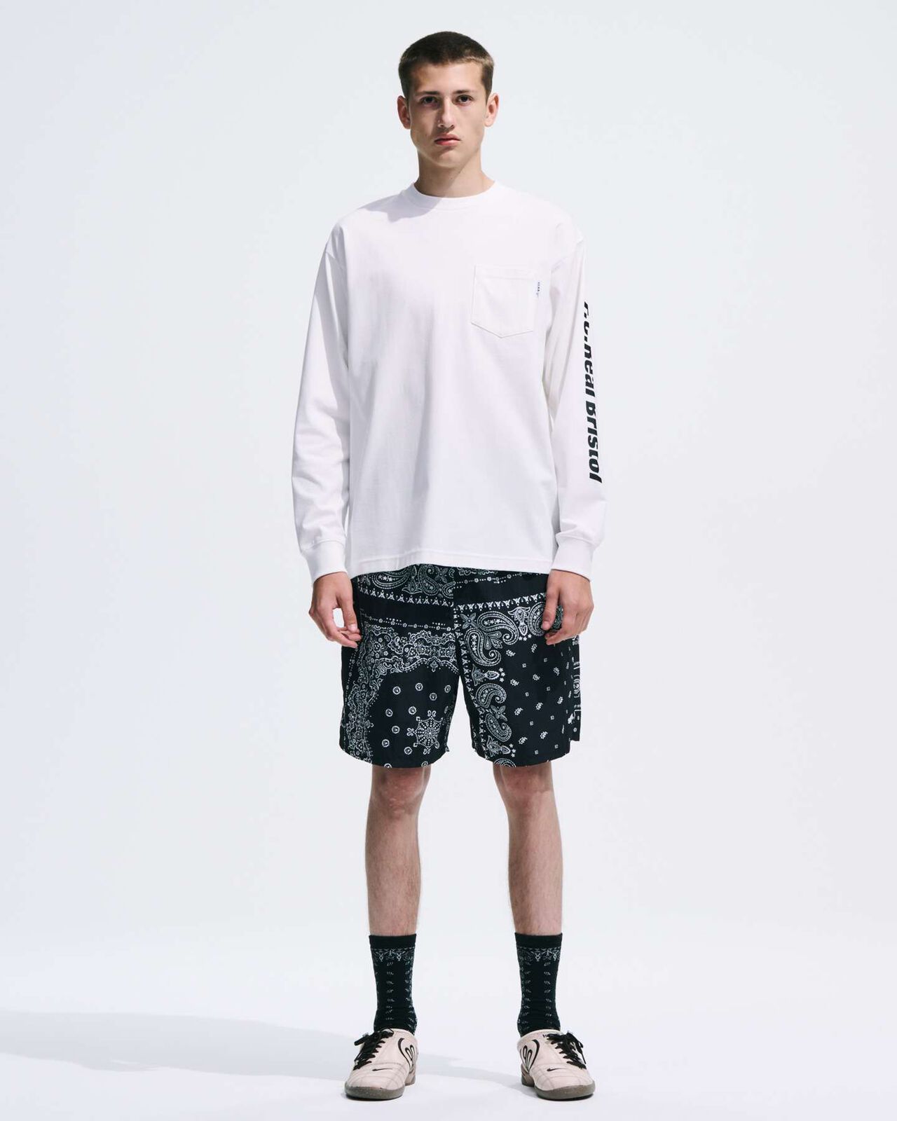 BANDANA NYLON EASY SHORTS,RED, large image number 6