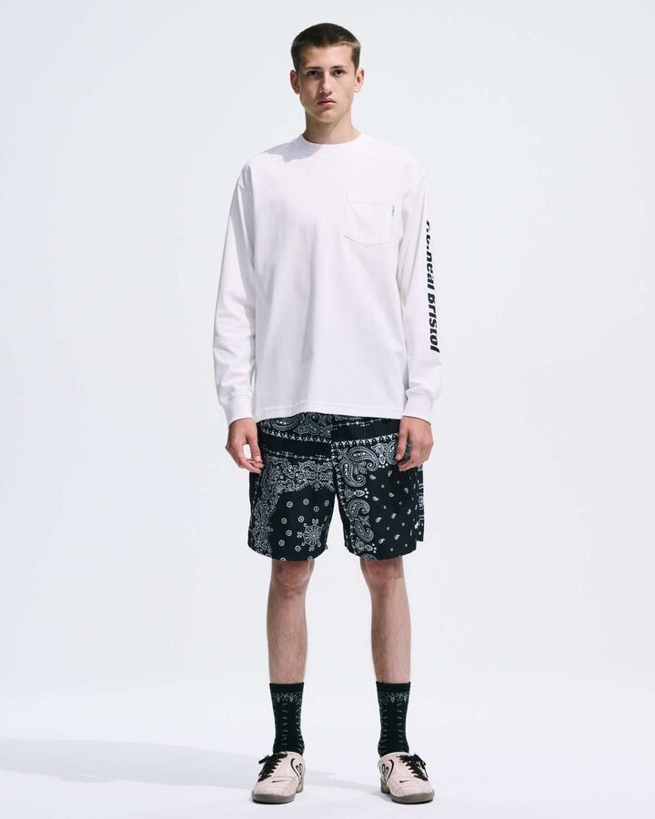 BANDANA NYLON EASY SHORTS,RED, medium image number 6