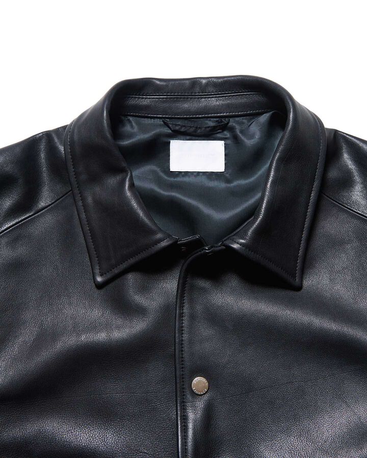 LEATHER COACH BLOUSON,BLACK, medium image number 2