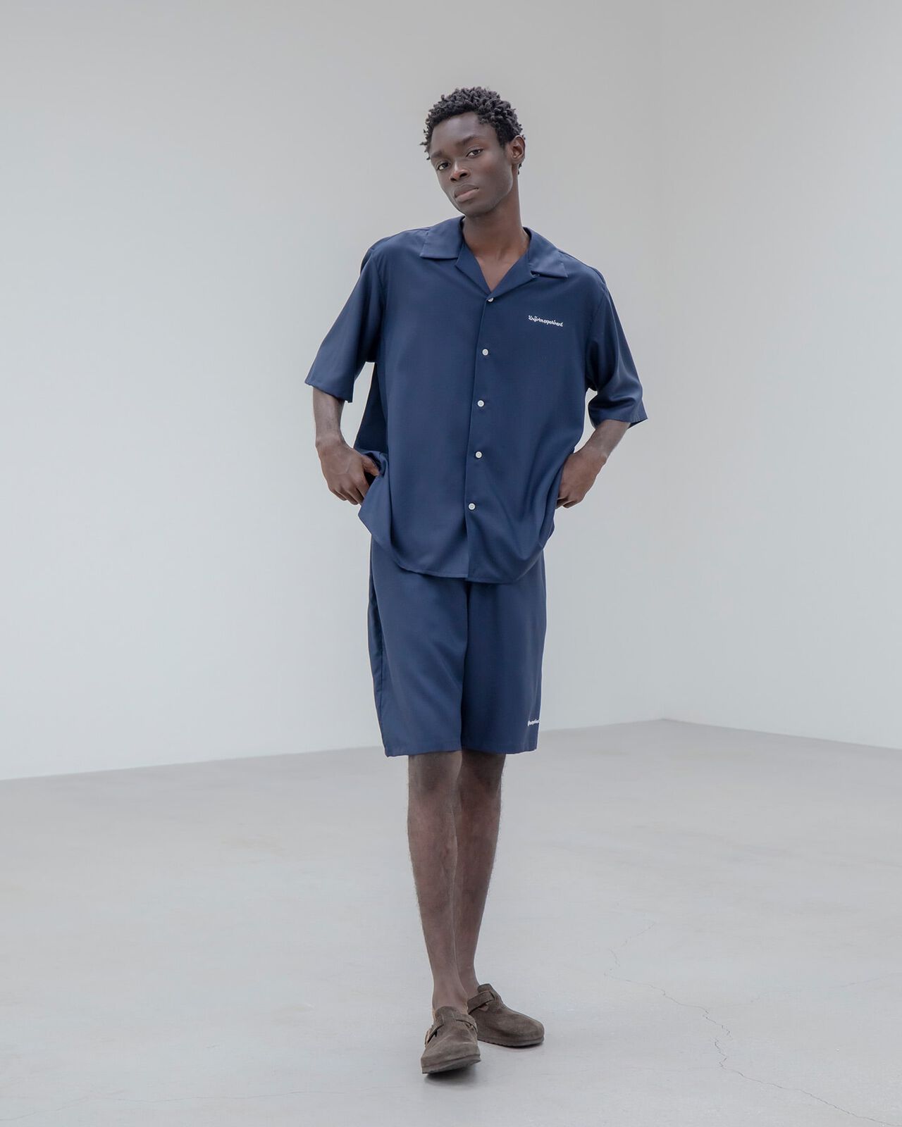 WASHABLE RAYON EASY SHORTS,NAVY, large image number 4